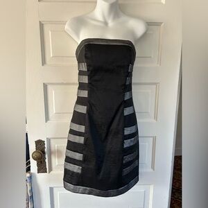 Jessica McClintock Black and Gray Strapless Formal Dress. Gorgeous! Size 10